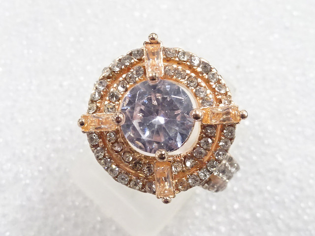 JAPANESE KIMONO / ANTIQUE CRYSTAL RING (SIZE 15)
